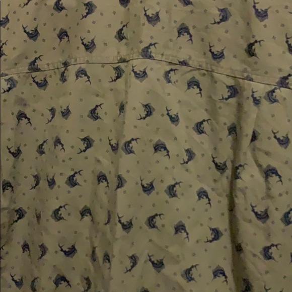 Columbia Olive Green & Navy Blue Sailfish Shirt L - Picture 4 of 7